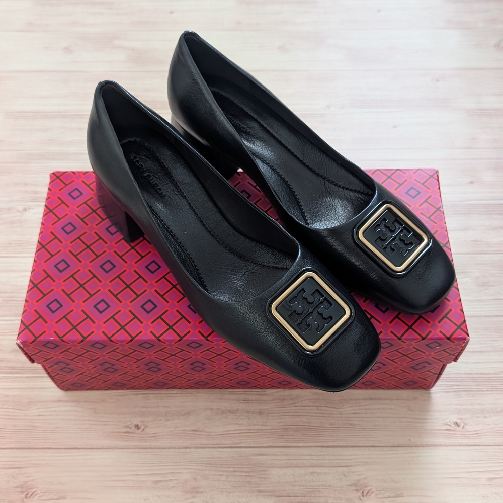 🆕 Tory Burch Georgia Square Toe Pump in Perfect Black